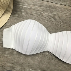 Conjunto de biquíni tomara que caia, Biquíni de amarrar elegante, Biquíni sexy, Moda praia.