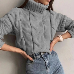 Blusa de Malha Greta com Gola Alta, Coleção de Inverno. - loja online