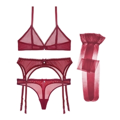 Conjunto Lingerie Juliette Feminina Sexy transparente. - Clube das Coisas - Tudo para Você ficar mais Linda e Sexy