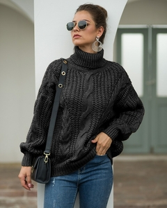 Blusa de Malha Greta com Gola Alta, Coleção de Inverno. - loja online