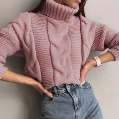 Imagem do Blusa de Malha Greta com Gola Alta, Coleção de Inverno.