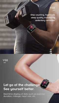 Relógio inteligente Fitness Unissex, Relógio com Medidor de Pressão Arterial. - loja online