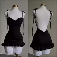 Vestido Curto Colado Costas Nua Sensual Bela - loja online