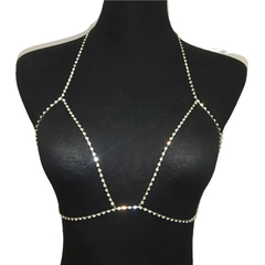 Corrente para Corpo Toda em Strass, Jóias Sexy, Colar Corpo Body Chain Audrey. - Clube das Coisas - Tudo para Você ficar mais Linda e Sexy