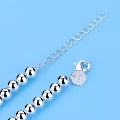 Pulseira Prata 925 de Bolinhas com Coração Estilo Tiffany. na internet