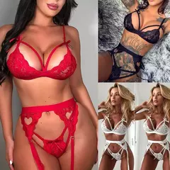 Conjunto de Lingerie Beth com Renda sexy e sensual, Conjunto lingerie Erótica.