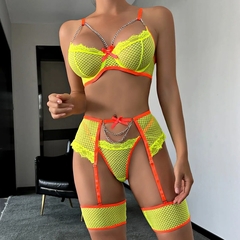 Conjunto de Lingerie Monique com Renda e Tiras Sexy. - comprar online