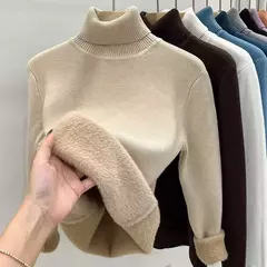 Imagem do Blusas casuais Gola alta de lã, Blusa de lã para o inverno, Coleção inverno.