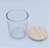Copo de vidro 70ml com tampa de madeira (Kit com 10, 20, 40, 50 e 100 peças) - loja online