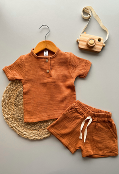 Conjunto Baby Cotton Ocre - Art. 0199