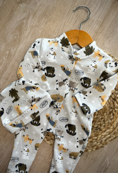 Pijama con gorro Perritos Gris - Art. 1245