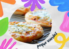 Para los peques: Pizzetas integrales con queso fresco - Pack x 4