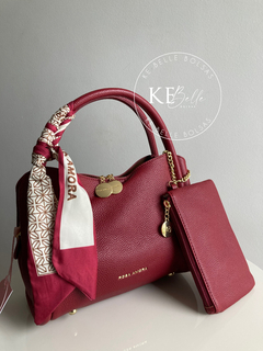 Bolsa Feminina Rosa Amora Mão Lenço 6131 - Kebelle