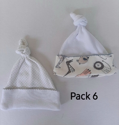 Gorritos tipo nudito con terminación en picot .Pack x 2 - tienda online