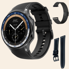 Smartwatch DT "Watch X" negro - 3 mallas!