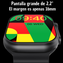 Smartwatch W69 negro ultra + auriculares F9 + malla alpine - tienda online