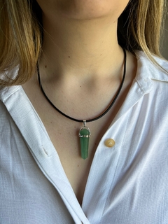 Collar Anubis Cuarzo Verde