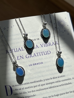Collar Lilith Calcedonia Azul - tienda online