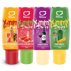 YUMMY DRINKS GEL TÉRMICO BEIJÁVEL 15ML SEXY FANTASY