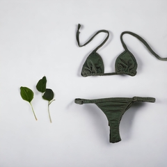 Biquíni fita santorini verde militar - loja online