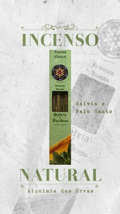 Incenso Natural Sálvia & Palo Santo - Alquimia das Ervas