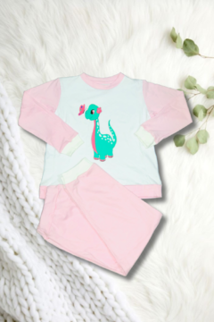 Pijama de Jersey Odet Art 210 Estampado Nena Dino - comprar online