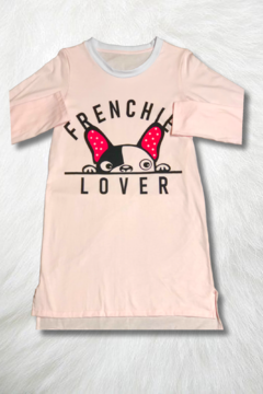 Camisón de jersey Odet Art 454 estampado Frenchie Lover - Odetsellers