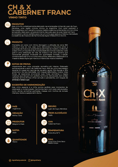 Vinho CH&X Edição Limitada 50 anos Cabernet Franc 750ml + Kit Especial (Caixa Especial + 2 Taças) - My Winery