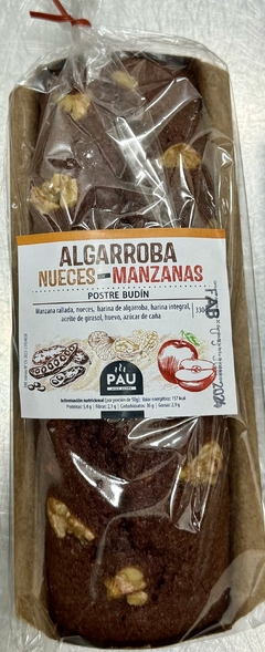 Budin: ALGARROBA NUECES y MANZANAS.