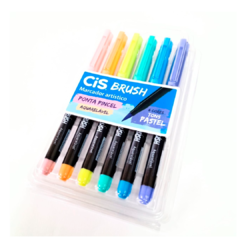Marcador Artistico Cis Brush Tons Pastel Aquarelável - 6 cores - comprar online