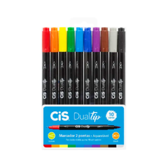 Marcador Artistico Brus Cis dualtip (10 cores) Aquarelável