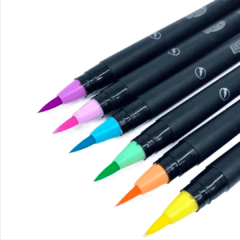 Marcador artistíco Evoke Brush pen Aquárelavel - BRW - 6 cores pastéis - comprar online
