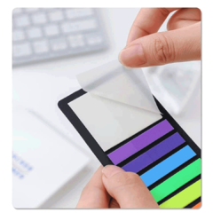 Bloco adesivo multicolorido transparente com 160 notas - comprar online