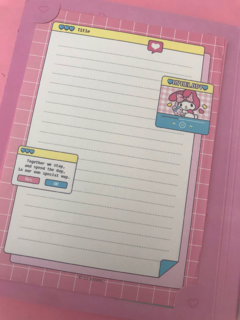 Kit Papel de Carta e Stick Notes - Sanrio na internet