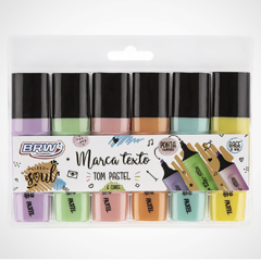 Marca texto pastel soul brw - 6 cores