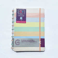 Caderno inteligente arco-íris pastel - g+