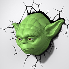 Luminária Mestre Yoda - 3D Star Wars - Disney na internet