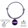 Tag de identificação pet personalizada roxo diamante