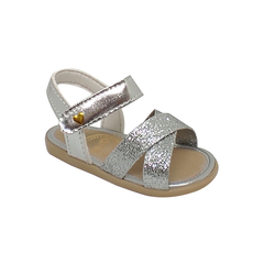 Sandalia Siena Plata Glitter Pu Nena - comprar online