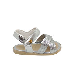 Sandalia Siena Plata Glitter Pu Nena