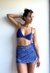 COMBO BIKINI HERA + PAREO AZUL LUREX - comprar online