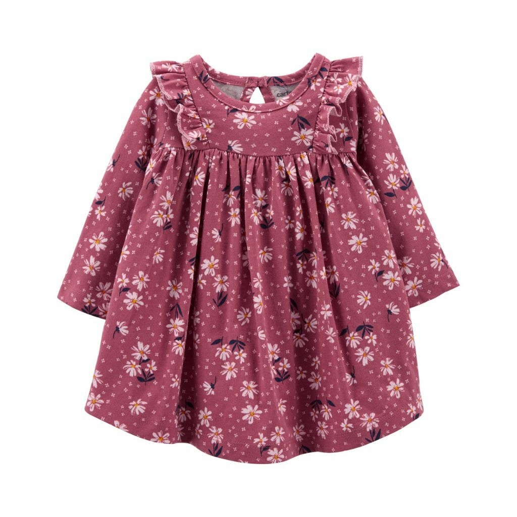 Vestido manga longa floral Carters Colecao nova