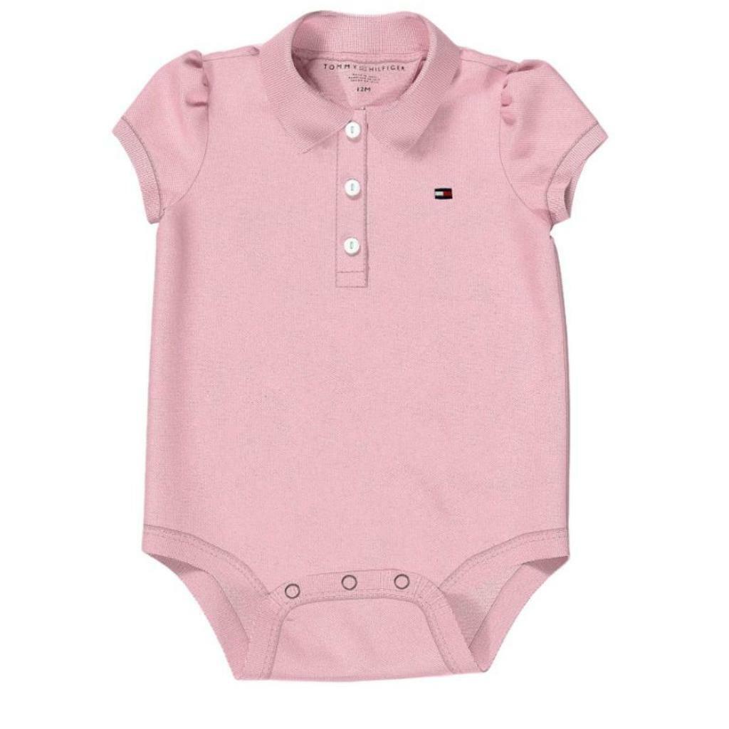 Body gola polo bebe menina Tommy Hilfiger