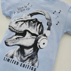 REMERA NIÑO DINO MUSIC CELESTE - comprar online