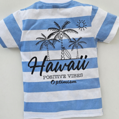 REMERA NIÑO RAYADA HW AZUL - comprar online