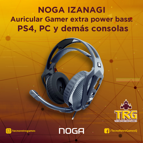 Noga Auricular Gamer extra power bass sonido envolvente para ps4, pc y demás consolas NOGA IZANAGI