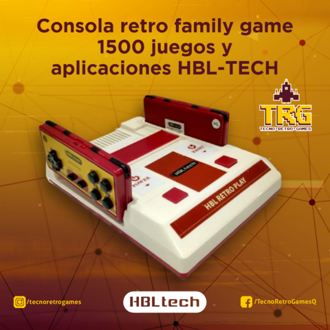 Consola retro family game 1500 juegos y aplicaciones HBL-TECH