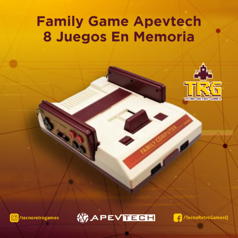 Consola retro Family Game Apevtech 8 Bits Con 8 juegos, la mejor consola