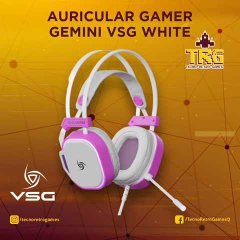 Auricular Gamer GEMINI VSG White PS4, PS5, Tablets, PC