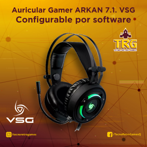 Auricular Gamer Arkan 7.1. VSG Configurable por software